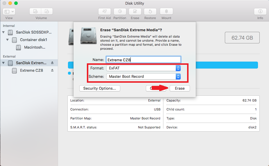 format a usb device for mac and pc
